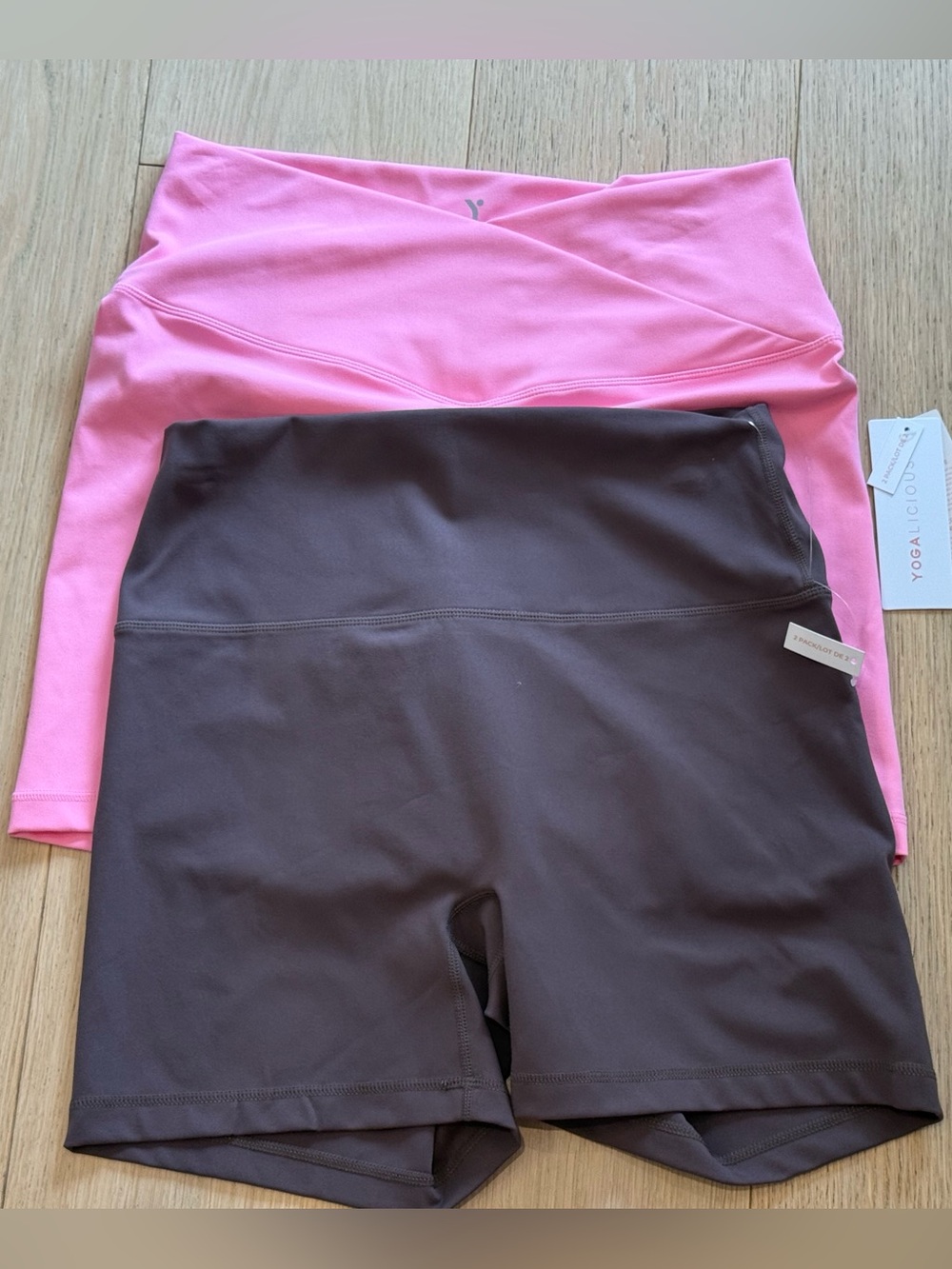 Yogalicious 2-Pack High-Rise Biker Shorts – Women’s XL – NWT